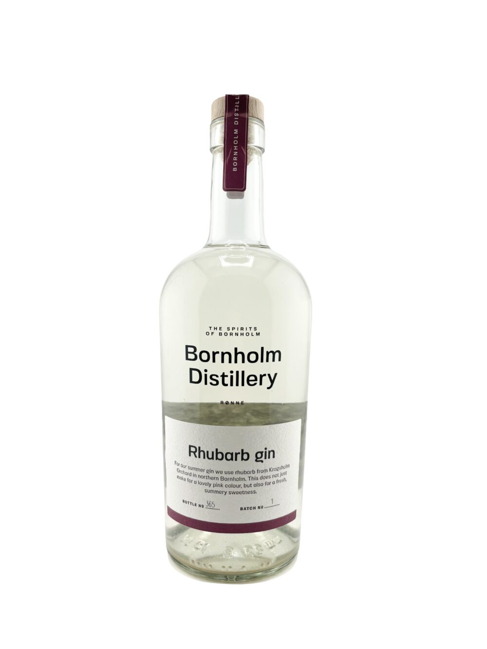 Bornholm Distillery, Rabarber Gin, 70 cl. Batch 1